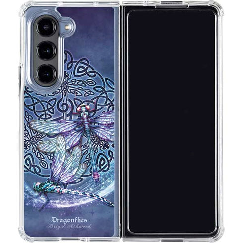 Dragonfly Celtic Knot by Brigid Ashwood Galaxy Z Fold5 5G Clear Case