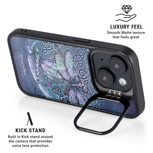 Dragonfly Celtic Knot by Brigid Ashwood iPhone 14 Plus Kickstand Case