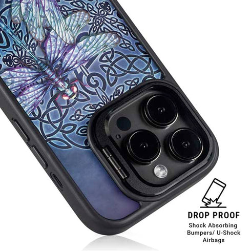 Dragonfly Celtic Knot by Brigid Ashwood iPhone 15 Pro Max Kickstand Case
