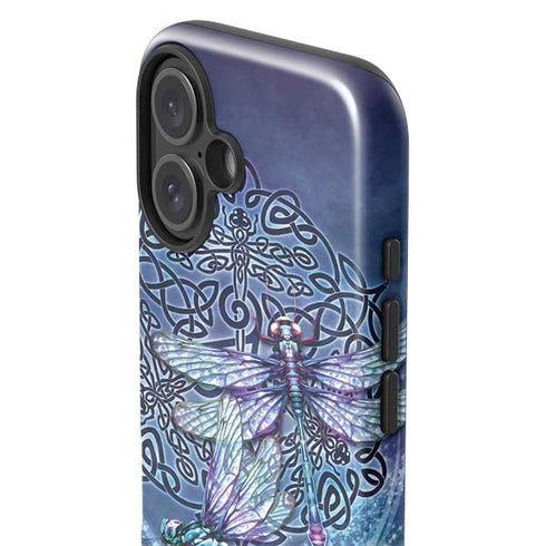 Dragonfly Celtic Knot by Brigid Ashwood iPhone 16 Plus Impact Case