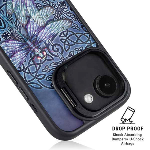 Dragonfly Celtic Knot by Brigid Ashwood iPhone 16e Kickstand Case