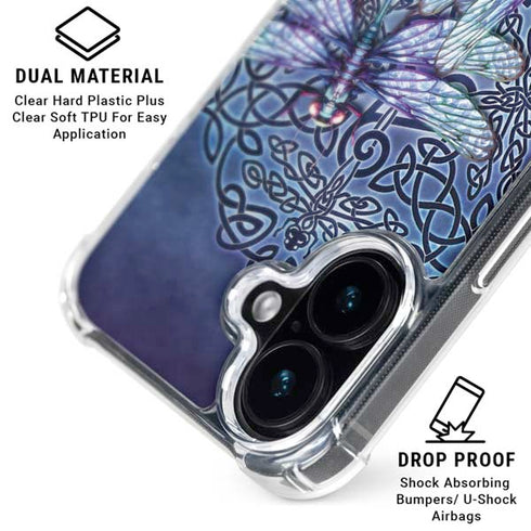 Dragonfly Celtic Knot by Brigid Ashwood iPhone 17 Clear Case