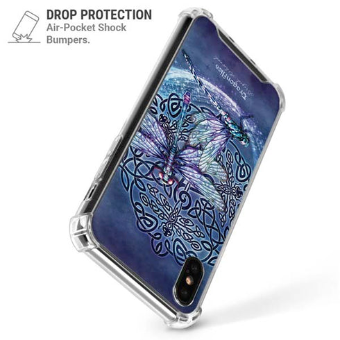 Dragonfly Celtic Knot by Brigid Ashwood iPhone X/XS Clear Case