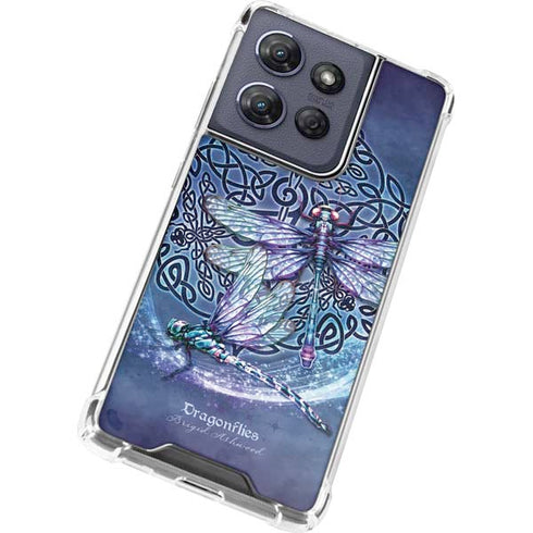 Dragonfly Celtic Knot by Brigid Ashwood Moto G 5G (2025) Clear Case