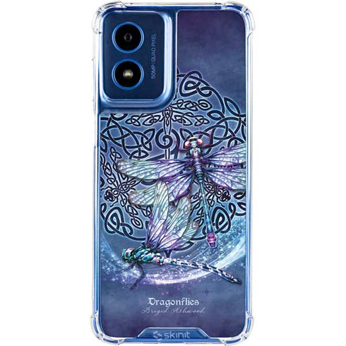 Dragonfly Celtic Knot by Brigid Ashwood Moto G 5G (2024) Clear Case