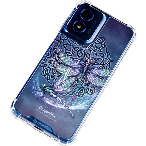 Dragonfly Celtic Knot by Brigid Ashwood Moto G 5G (2024) Clear Case