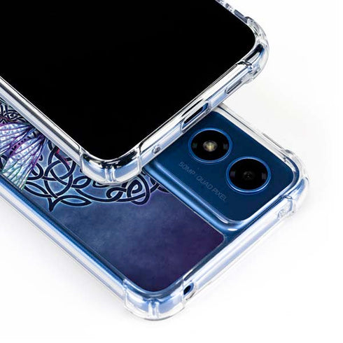 Dragonfly Celtic Knot by Brigid Ashwood Moto G 5G (2024) Clear Case