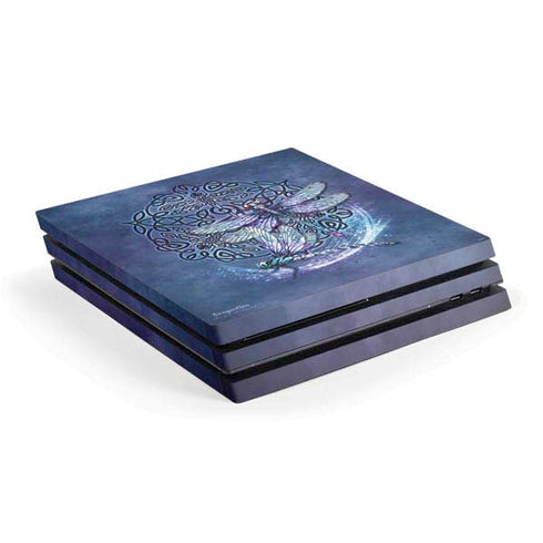 Dragonfly Celtic Knot by Brigid Ashwood PlayStation PS4 Skins