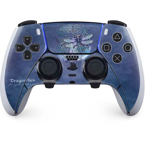 Brigid Ashwood Dragonfly Celtic Knot PS5 DualSense Edge Pro Controller Skin