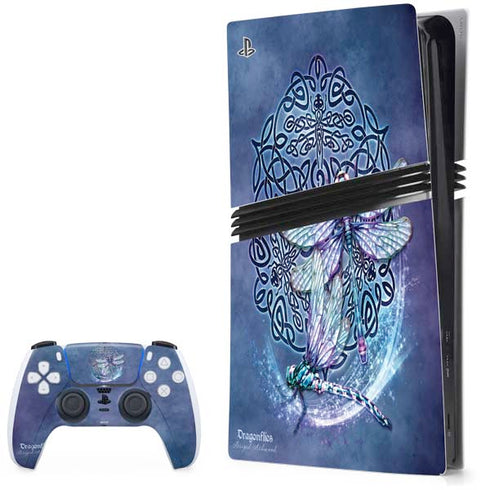 Dragonfly Celtic Knot by Brigid Ashwood PlayStation PS5 Skins