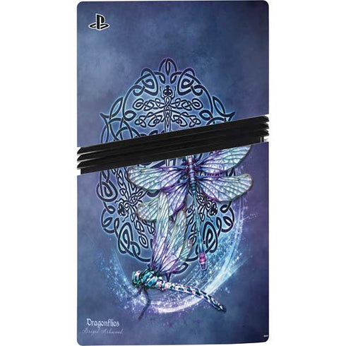 Dragonfly Celtic Knot by Brigid Ashwood PS5 Pro Console Skin