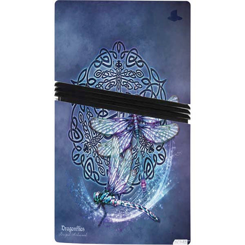 Dragonfly Celtic Knot by Brigid Ashwood PS5 Pro Console Skin