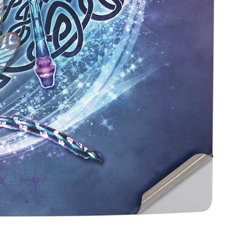 Dragonfly Celtic Knot by Brigid Ashwood PS5 Pro Disk Console Skin