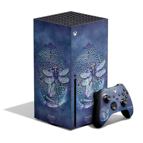 Dragonfly Celtic Knot by Brigid Ashwood Xbox Series X Skins