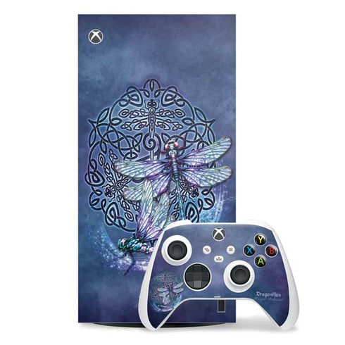 Dragonfly Celtic Knot by Brigid Ashwood Xbox Series X Skins