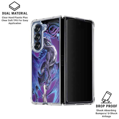 Dragonsword Stormblade by Ruth Thompson Galaxy Z Fold6 Clear Case