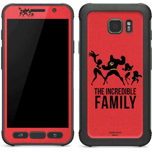 Disney The Incredibles Family Sillhouette Galaxy S7 Active Skin