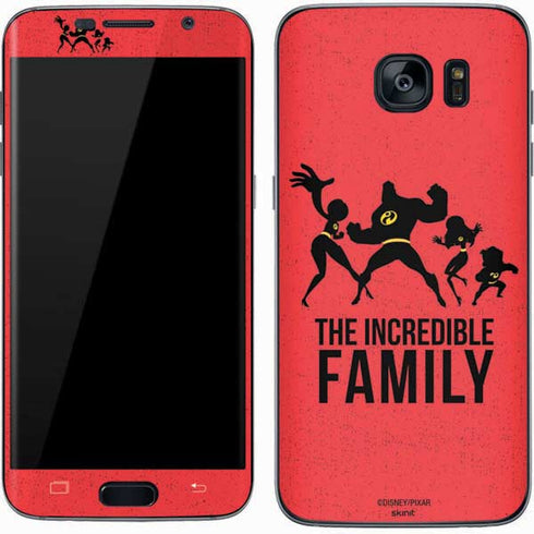 Disney The Incredibles Family Sillhouette Galaxy S7 Skin
