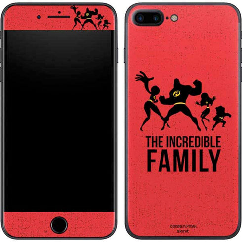 Disney The Incredibles Family Sillhouette iPhone 8 Plus Skin