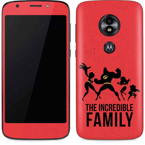 Disney The Incredibles Family Sillhouette Moto E5 Play Skin