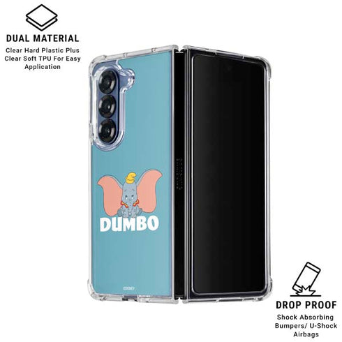 Disney Dumbo Baby Elephant pose Galaxy Z Fold6 Clear Case