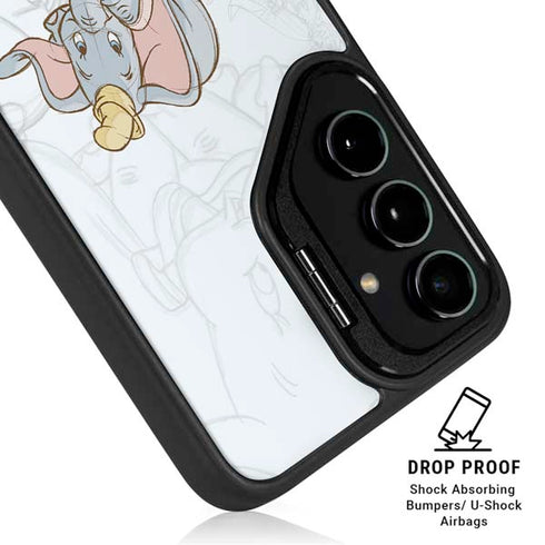 Disney Dumbo Classic sketched portrait Galaxy S25 Plus Kickstand Case