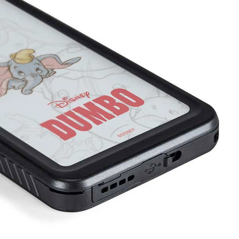 Disney Dumbo Classic sketched portrait Galaxy S24 Plus Waterproof Case