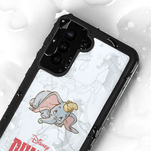 Disney Dumbo Classic sketched portrait Galaxy S24 Plus Waterproof Case