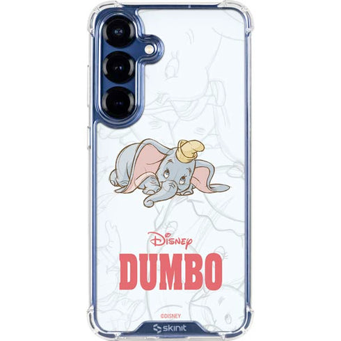 Disney Dumbo Classic sketched portrait Galaxy S25 Clear Case
