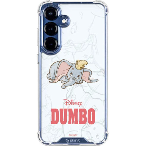 Disney Dumbo Classic sketched portrait Galaxy S25 FE Clear Case