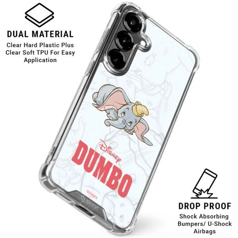 Disney Dumbo Classic sketched portrait Galaxy S26 Plus Clear Case