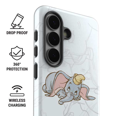 Disney Dumbo Classic sketched portrait Galaxy S26 Plus Impact Case