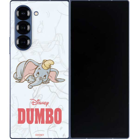 Disney Dumbo Classic sketched portrait Galaxy Z Fold6 Skin