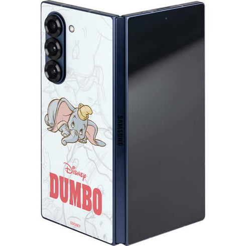Disney Dumbo Classic sketched portrait Galaxy Z Fold6 Skin