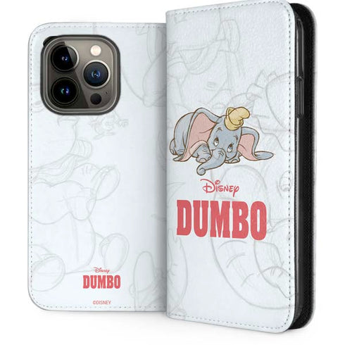 Disney Dumbo Classic sketched portrait iPhone 13 Pro Folio Case