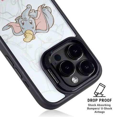 Disney Dumbo Classic sketched portrait iPhone 14 Pro Kickstand Case