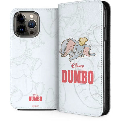 Disney Dumbo Classic sketched portrait iPhone 14 Pro Max Folio Case