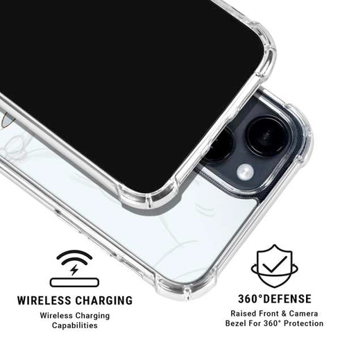 Disney Dumbo Classic sketched portrait iPhone 15 Clear Case