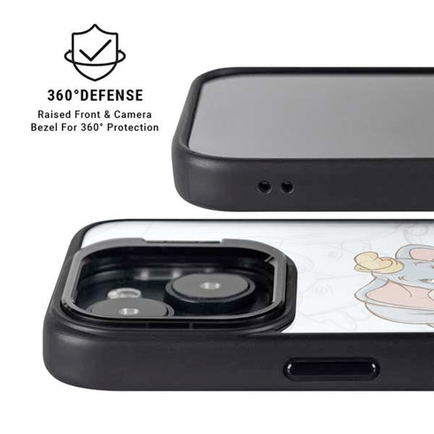 Disney Dumbo Classic sketched portrait iPhone 15 Plus Kickstand Case