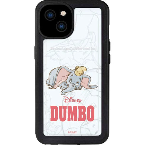 Disney Dumbo Classic sketched portrait iPhone 15 Plus Waterproof Case