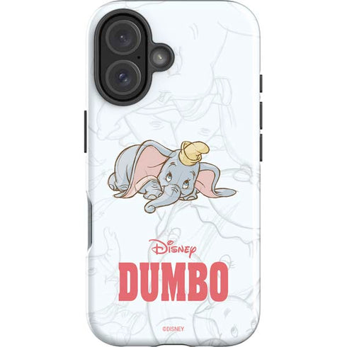Disney Dumbo Classic sketched portrait iPhone 16 Impact Case
