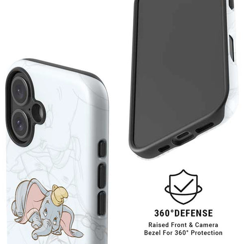 Disney Dumbo Classic sketched portrait iPhone 16 Magsafe Impact Case