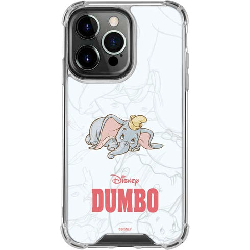 Disney Dumbo Classic sketched portrait iPhone 16 Pro Clear Case