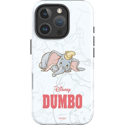 Disney Dumbo Classic sketched portrait iPhone 16 Pro Impact Case