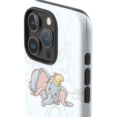 Disney Dumbo Classic sketched portrait iPhone 16 Pro Impact Case