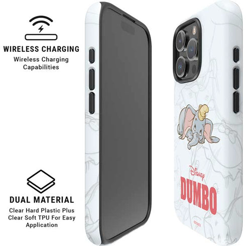 Disney Dumbo Classic sketched portrait iPhone 16 Pro Magsafe Impact Case