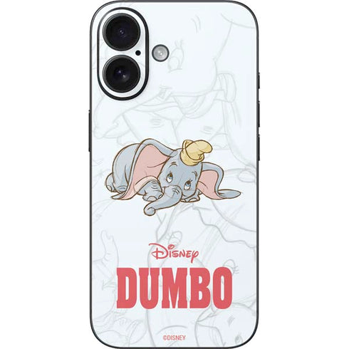 Disney Dumbo Classic sketched portrait iPhone 16 Skin