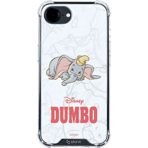 Disney Dumbo Classic sketched portrait iPhone 16e Clear Case