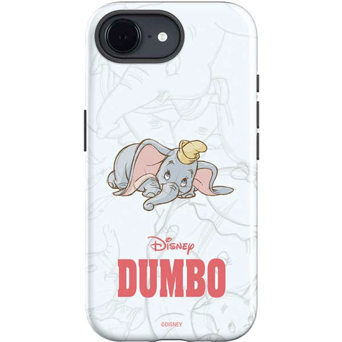 Disney Dumbo Classic sketched portrait iPhone 16e Impact Case