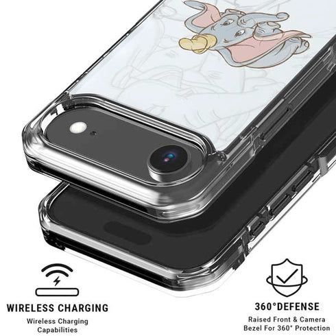 Disney Dumbo Classic sketched portrait iPhone 17 Air Clear Case